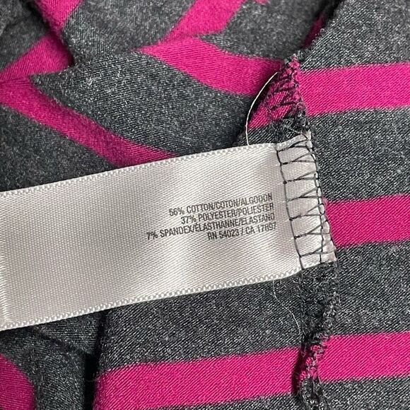 Old Navy Magenta and Gray Striped Knee Length Dress M0201 - Picture 8 of 9